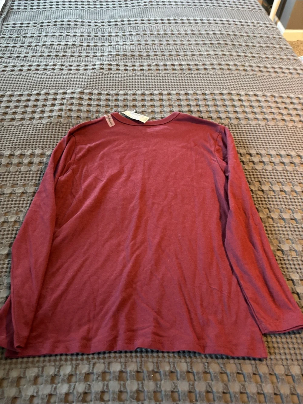 The Children's Place Burgundy Long Sleeve Tee with 'Thankful For Family' Graphic